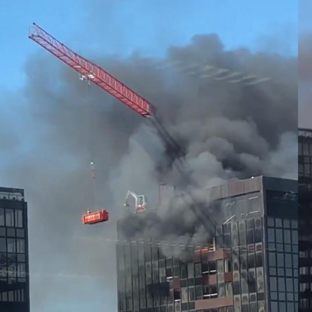 Požar na neboderu WTC-a u Bruxellesu