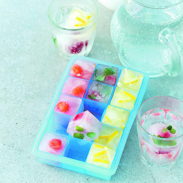 Summer fruit ice cubes