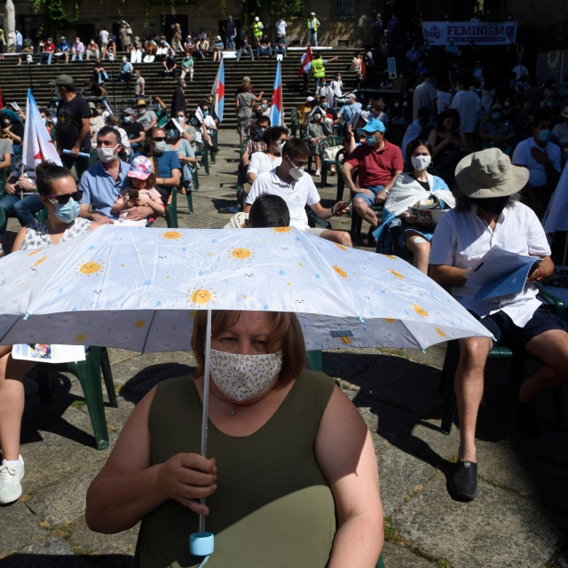 Ovako izgledaju prosvjedi u glavnom gradu Galicije Santiago de Compostela