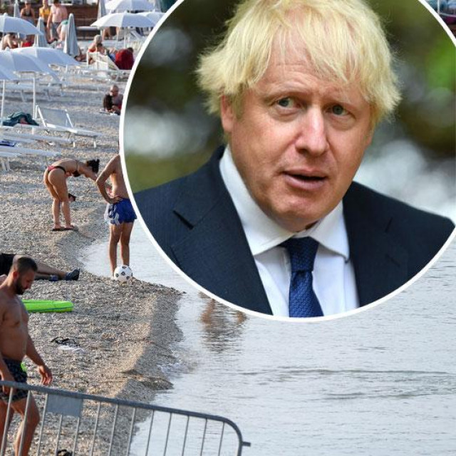 Boris Johnson (u krugu), Zrće (glavna fotografija)