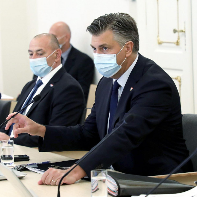 Andrej Plenković (D), Tomo Medved (S), Davor Božinović (L)