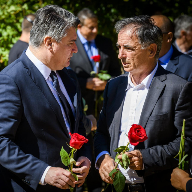 Zoran Milanović i Milorad Pupovac u Gruborima