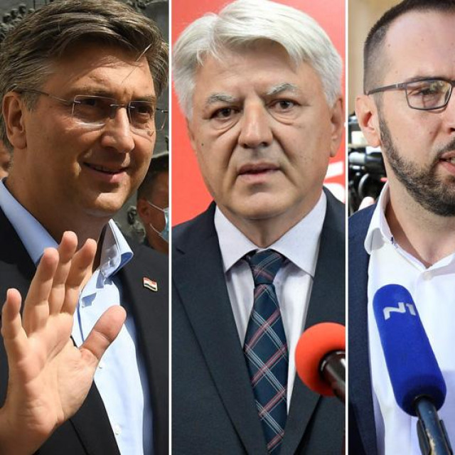 Andrej Plenković, Zlatko Komadina, Tomislav Tomašević, Božo Petrov i Miroslav Škoro
