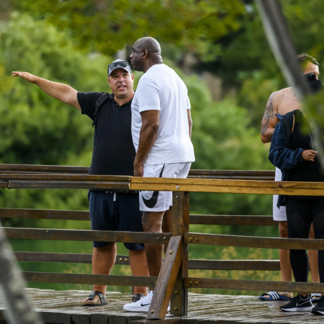 Magic Johnson na slapovima Krke