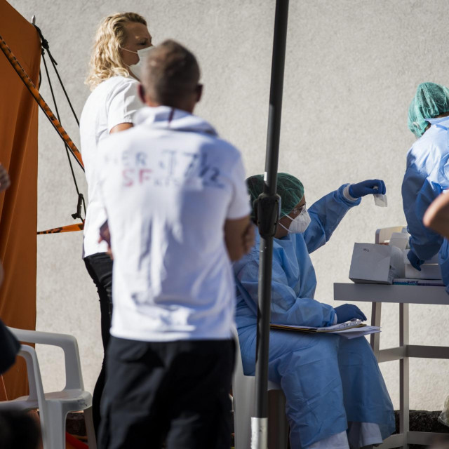 Ilustracija, testiranje na koronavirus