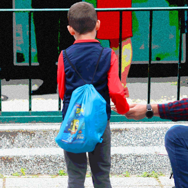 Ilustracija, odlazak u školu