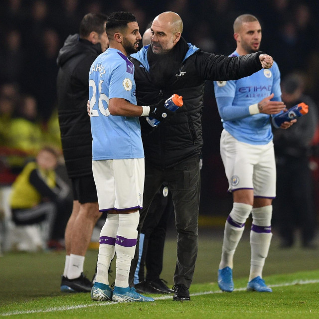 Pep Guardiola i Riyad Mahrez