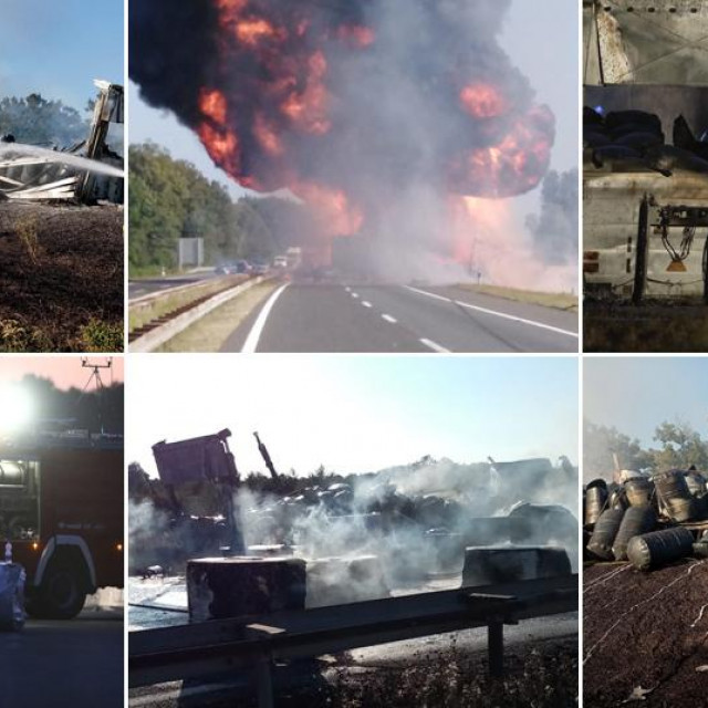 Prizori prometne nesreće na A3