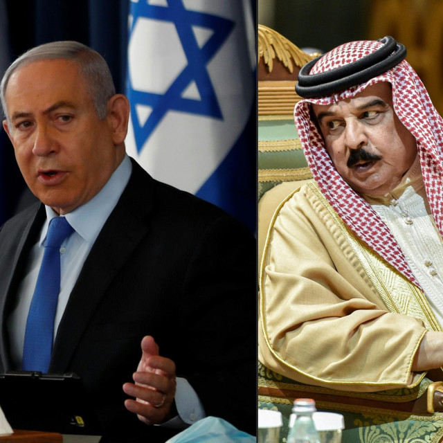 Izraelski premijer Benjamin Netanyahu i bahreinski kralj Hamadom bin Isom Al Kalifom