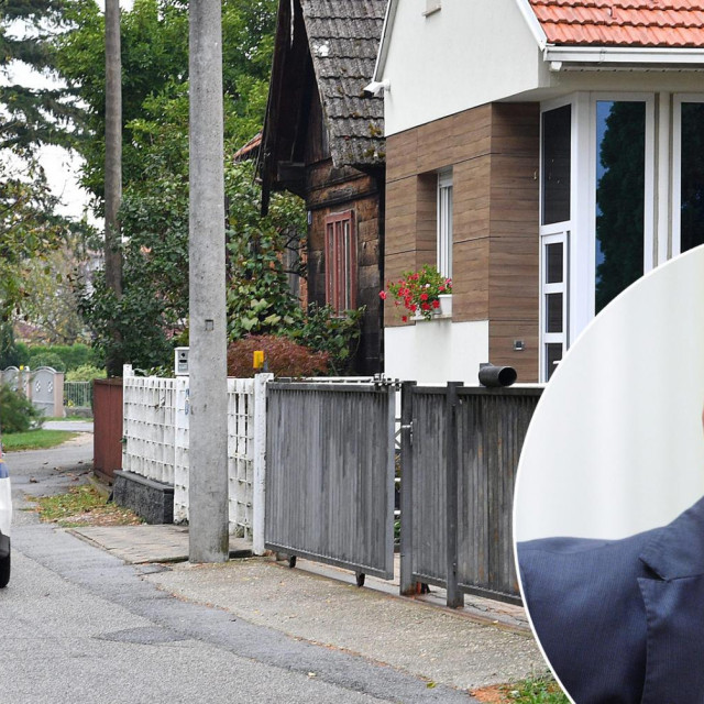 Dražen Barišić (u krugu), policija pred njegovom kućom