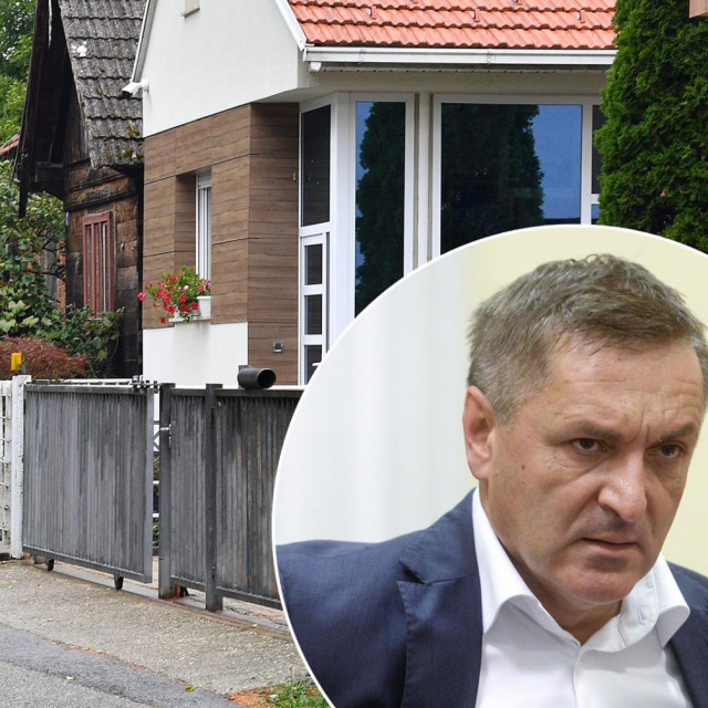 Dražen Barišić (u krugu), policija pred njegovom kućom