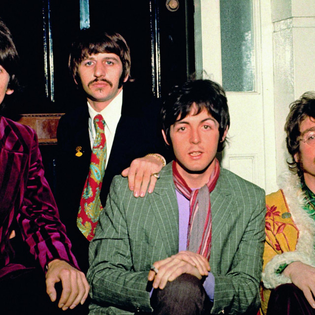 George Harrison, Ringo Starr, Paul McCartney i John Lennon u Abbey Road studiju 1967.