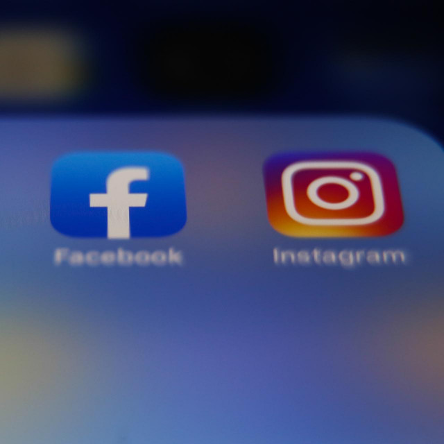 In this photo illustration the Facebook, Messenger, Instagram and WhatsApp icon is seen displayed on smartphone screen in this illustration photo taken in Poland on February 19, 2020. (Photo by Jakub Porzycki/NurPhoto)