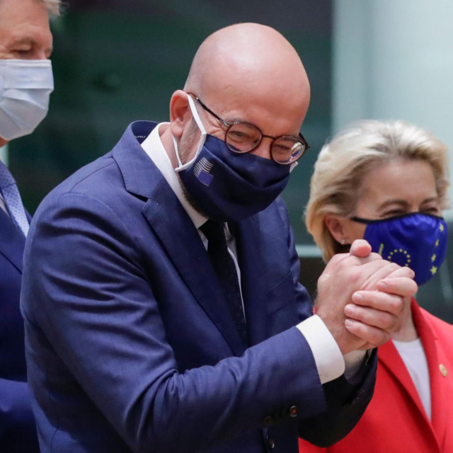 Klaus Werner Iohannis, Charles Michel i Ursula von der Leyen
