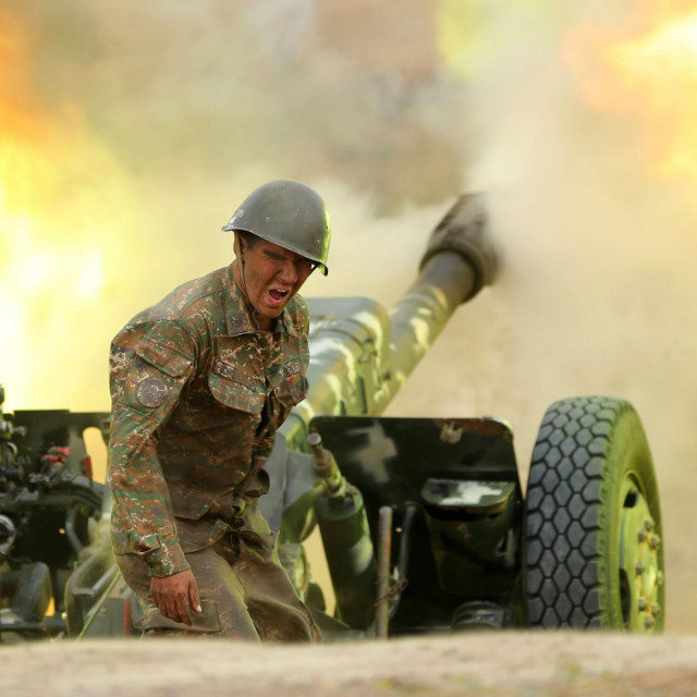 Prizor iz sukoba u Nagorno Karabahu