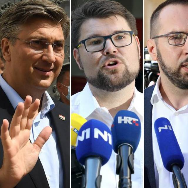 Andrej Plenković, Peđa Grbin, Tomislav Tomašević, Božo Petrov i Miroslav Škoro