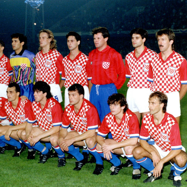 Zagreb, 17. listopada 1990. Stadion u Maksimiru, prijateljska nogometna utakmicca Hrvatska - SAD 2:1