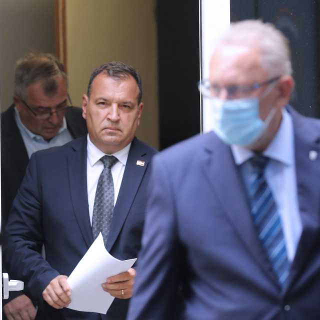 Zagreb, 240820.
Konferencija za medije Nacionalnog stozera RH.
Na fotografiji Vili Beros