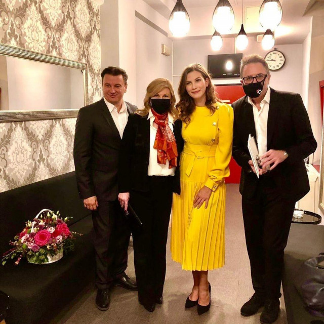 Boris Svrtan, Kolinda Grabar Kitarović, Ornela Vištica i Tarik Filipović u Kerempuhu