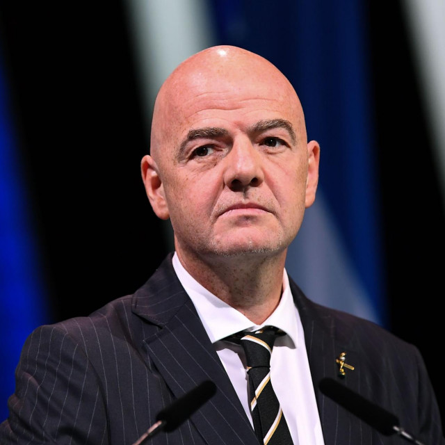 (FILES) This file photo taken on June 5, 2019 shows FIFA President Gianni Infantino looking on as he attends the 69th FIFA Congress at Paris Expo, Porte de Versailles in Paris. - FIFA's ethics committee on August 19, 2020, decided to close a case against president Gianni Infantino over possible ethics violations following a preliminary investigation by its investigatory chamber. (Photo by FRANCK FIFE/AFP)