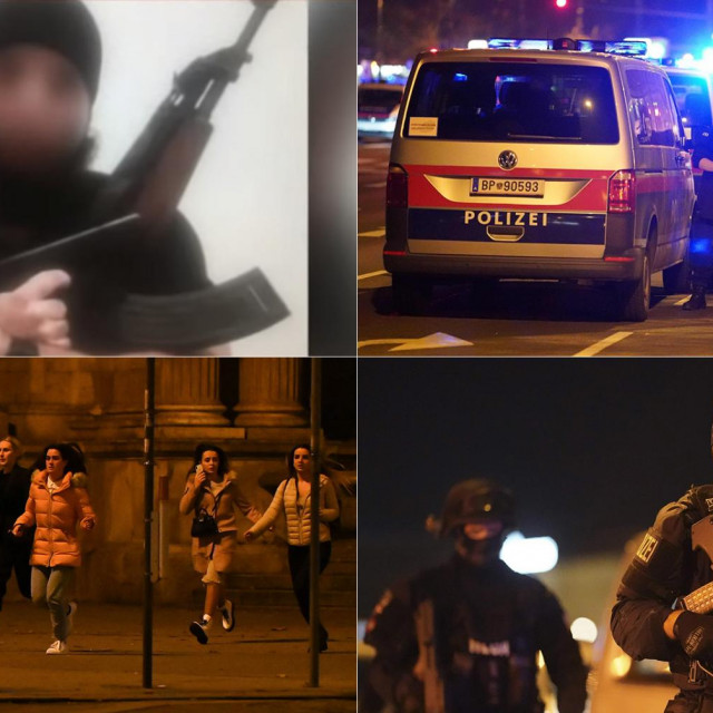 Osumnjičeni napadač (gore lijevo)