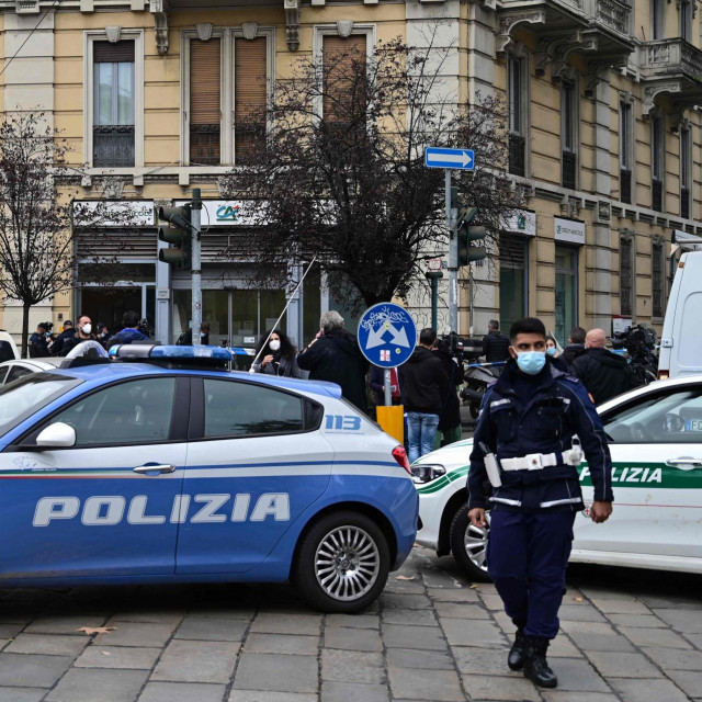 Policija u Milanu; ilustracija