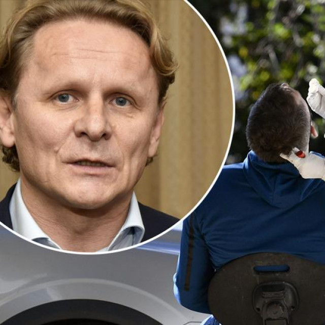 Ivan Đikić i ilustracija testiranja na koronavirus