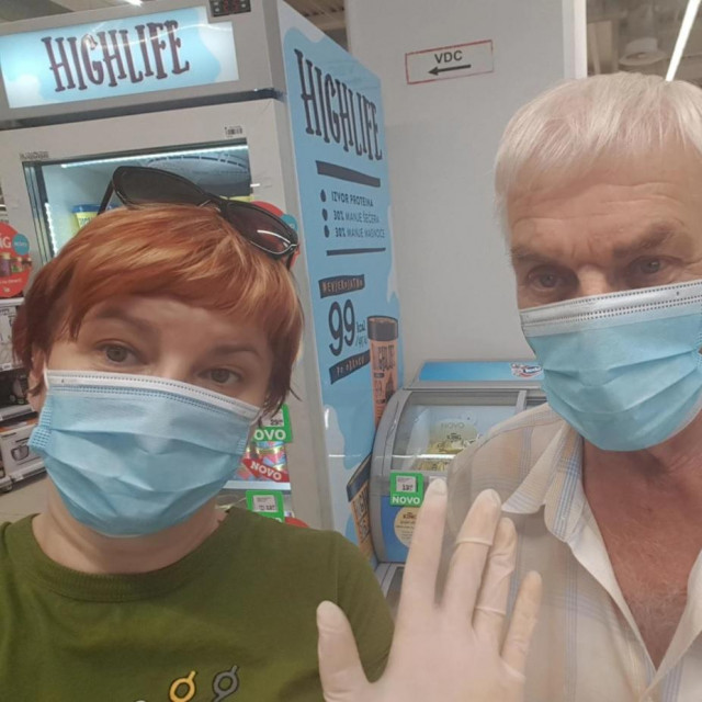 Dražena Lejo s ocem koji se također zarazio koronom, ali nije razvio simptome