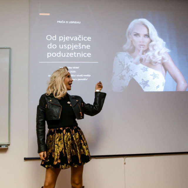 Svoje predavanje je nazvala Od pjevačice do uspješne poduzetnice.