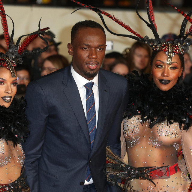 LONDON, ENGLAND - NOVEMBER 28: Usain Bolt attends the World Premiere of ”I Am Bolt” at Odeon Leicester Square on November 28, 2016 in London, England. (Photo by Fred Duval/FilmMagic)