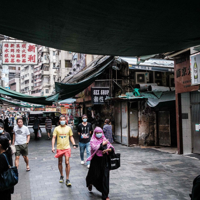 Detalj s ulica Hong Konga