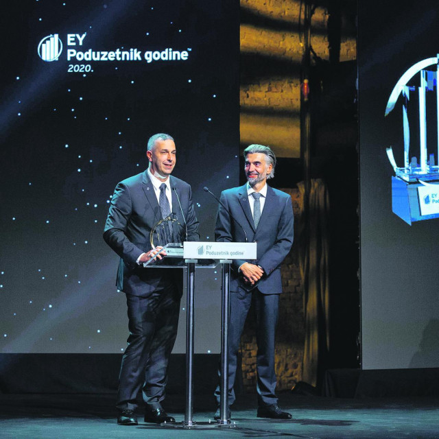Hrvoje Balen i Mislav Balković na dodjeli nagrada za EY Poduzetnika godine
