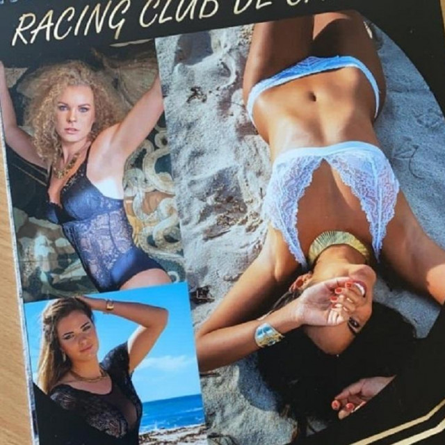 Rene Sain (gore lijevo) na naslovnici novog kalendara Cannesa