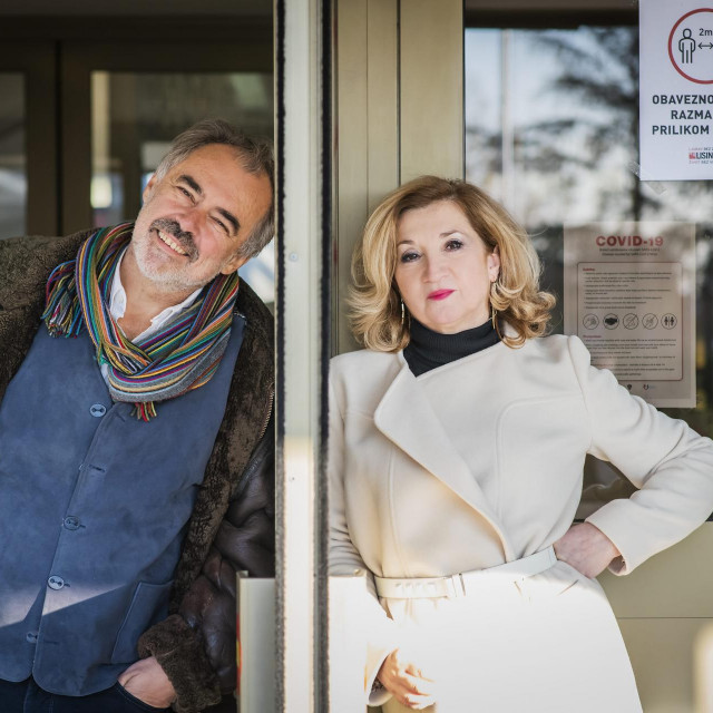 Drazen Siriščević, ravnatelj koncertne dvorane Lisinski i novinarka Mirjana Dugandžija
 