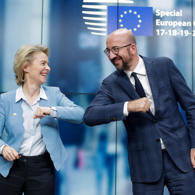 Predsjednica Europske komisije Ursula von der Leyen i predsjednik Europskog vijeća Charles Michel
