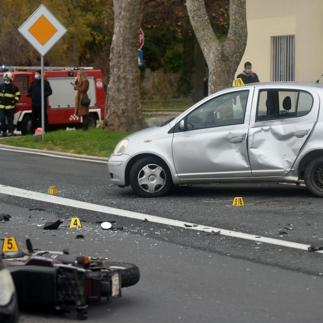 Očevid nesreće u Zadru