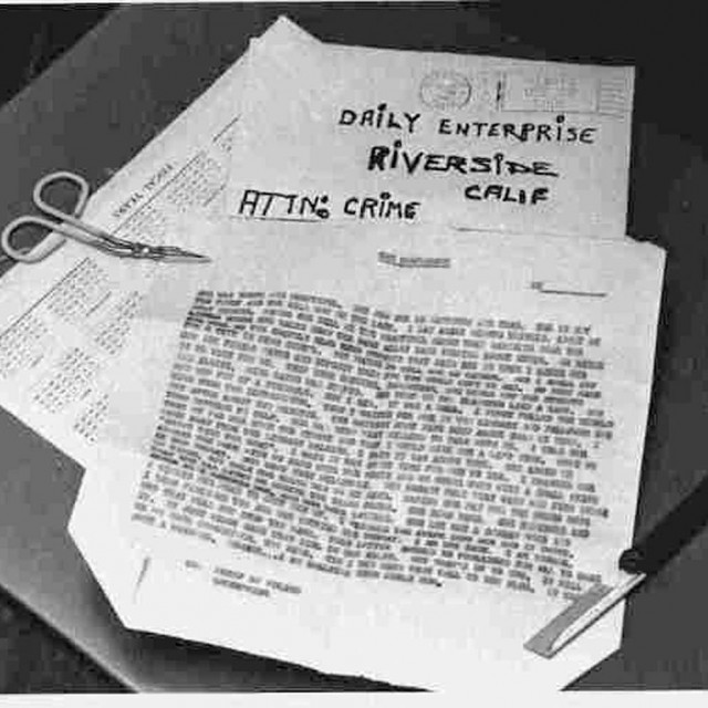 Jedno od Zodiacovih pisama