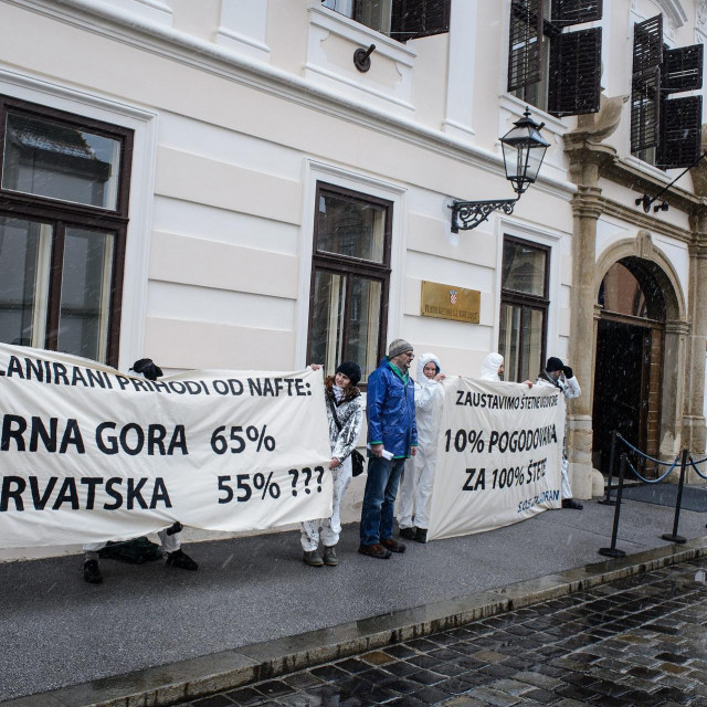Prosvjednici Zelene akcije ispred Vlade, arhivska fotografija