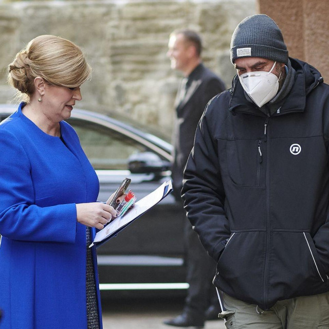 Kolinda Grabar-Kitarović na setu serije Dar Mar
 