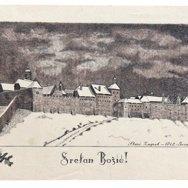 Motiv grada: Čestitka koju je primila Ivana Brlić Mažuranić na Božić 1935. od Alke Detoni