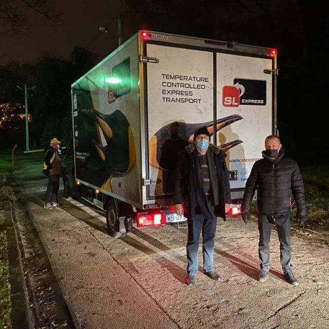 Kamion kojim je dovezeno cjepivo u Hrvatsku