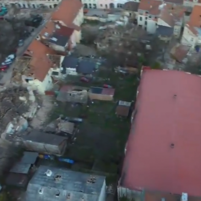 Snimke Petrinje iz zraka