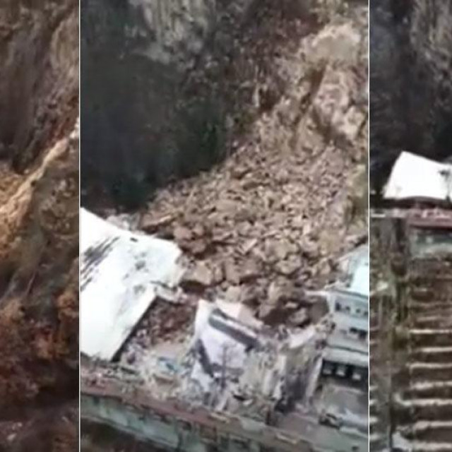 Odron kamenja na hotel