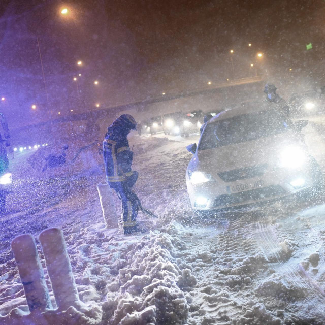 Snježna mećava u Madridu
