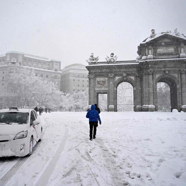 Madrid u snježnoj mećavi