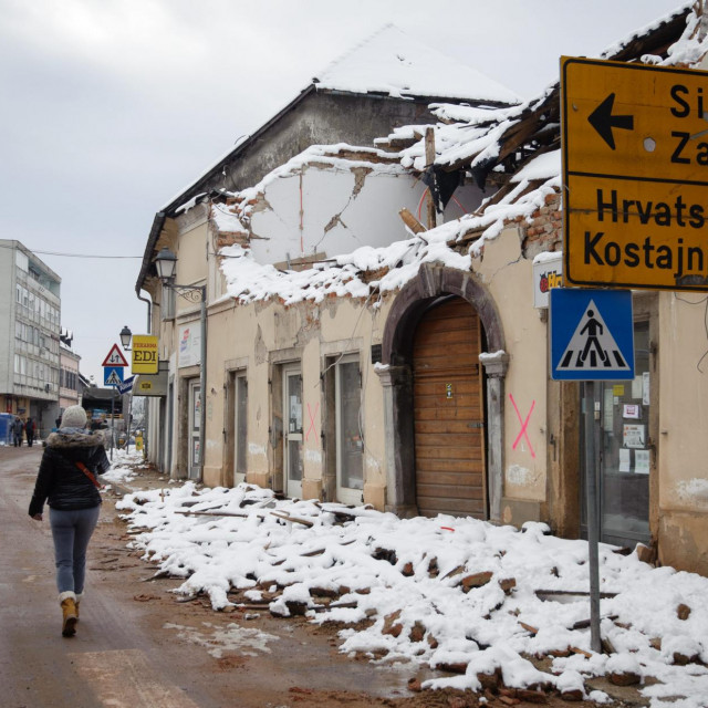 Šteta uslijed potresa u Petrinji / ilustracija