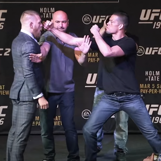 Conor McGregor, Dana White i Nate Diaz