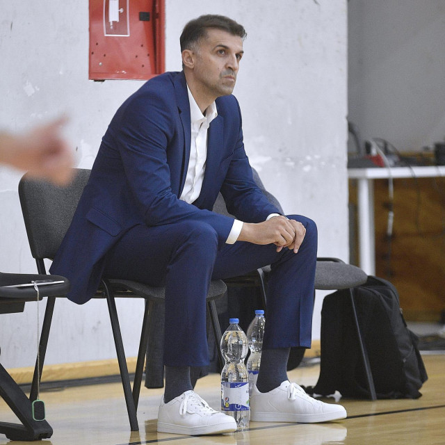 Zagreb, 031020.
GSD Gorica.
Hrvatski Telekom Premijer liga, 3.kolo, kosarka, seniori, utakmica: KK Gorica - KK Zadar.
Na fotografiji: Josip Sesar.