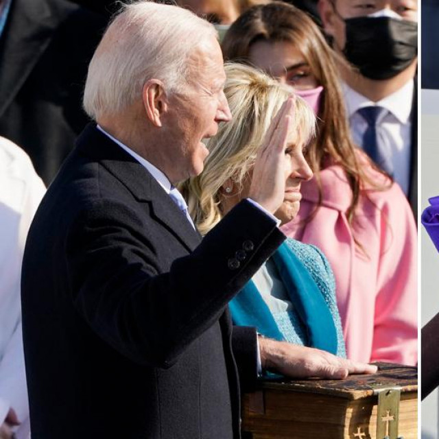 Joe Biden i Kamala Harris tijekom polaganja prisege