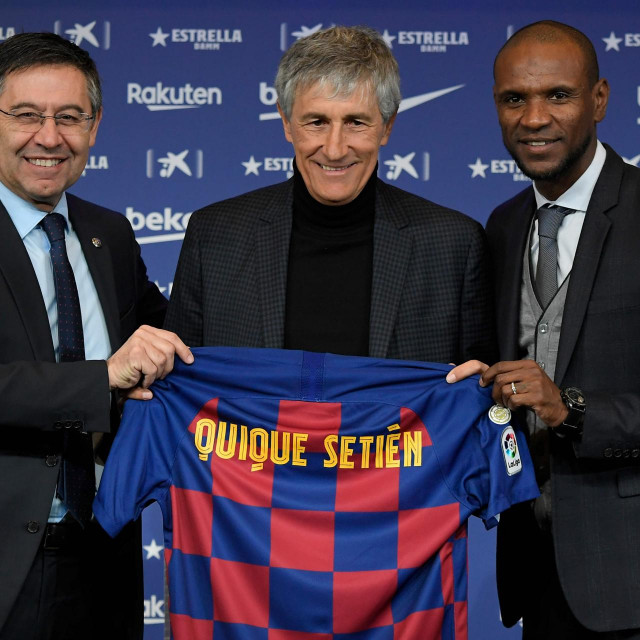 Josep Maria Bartomeu i Quique Setien uoči početka suradnje prije godinu dana